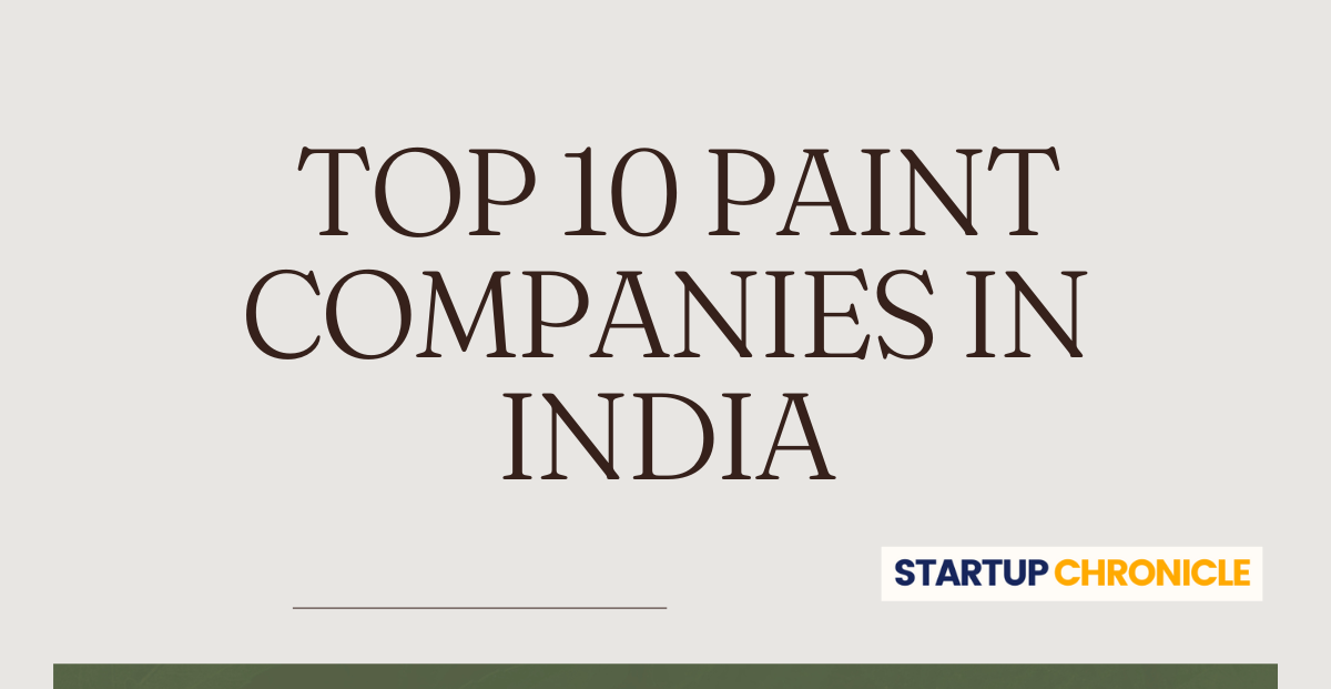 Top 10 Paint Companies in India